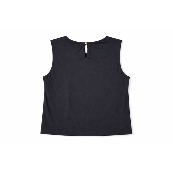 Calvin Klein Minimalist Tank Top Gray Keyhole Back 90s CBK Style Blouse - Picture 3 of 6